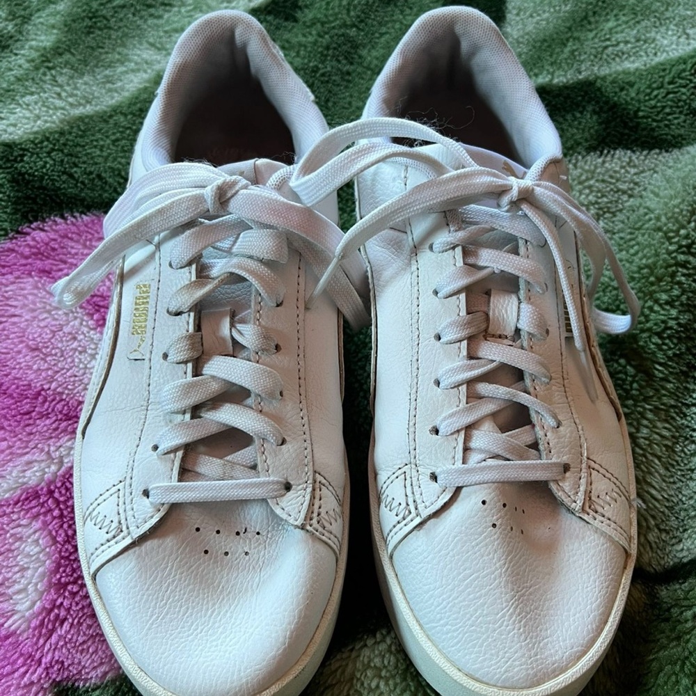 White Leather Women's Sneakers